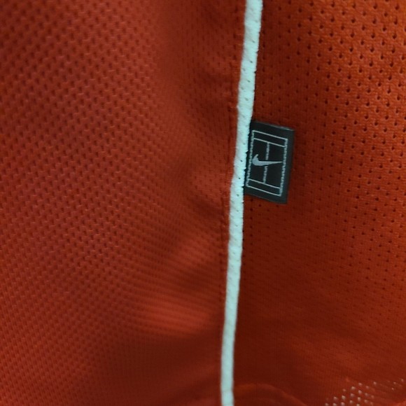 Nike Dri-Fit UV Mens Red Short Sleeve Collared Polyester Golf Polo Shirt Sz L - Picture 5 of 11